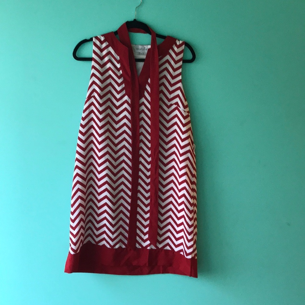chezron print dress